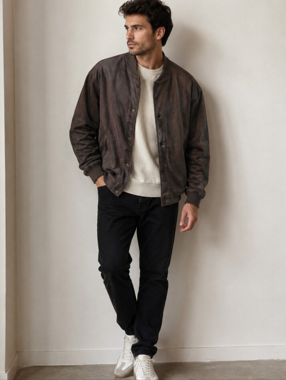 Zara Brown faux suede  Bomber Jacket with  reversible Quilted side